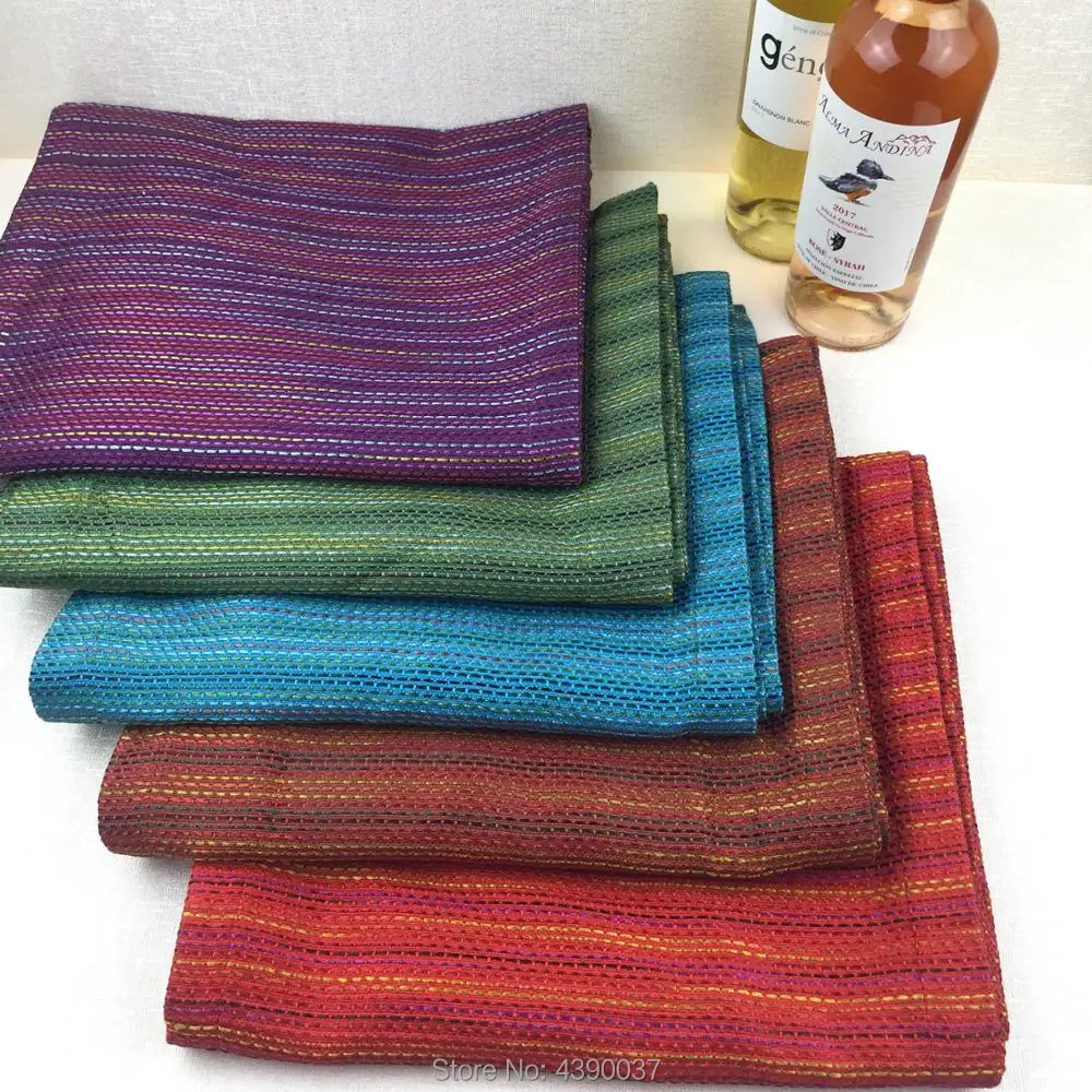 Free shipping Fashion colorful Yarn dyed cotton tablerunner Heat