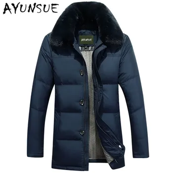 

Men Jacket With Warm Faux Fur Collar Warm Thicken Winter Coat Men Casual Slim Outwear Jacket And Cotton Parka M-3XL YYJ0038