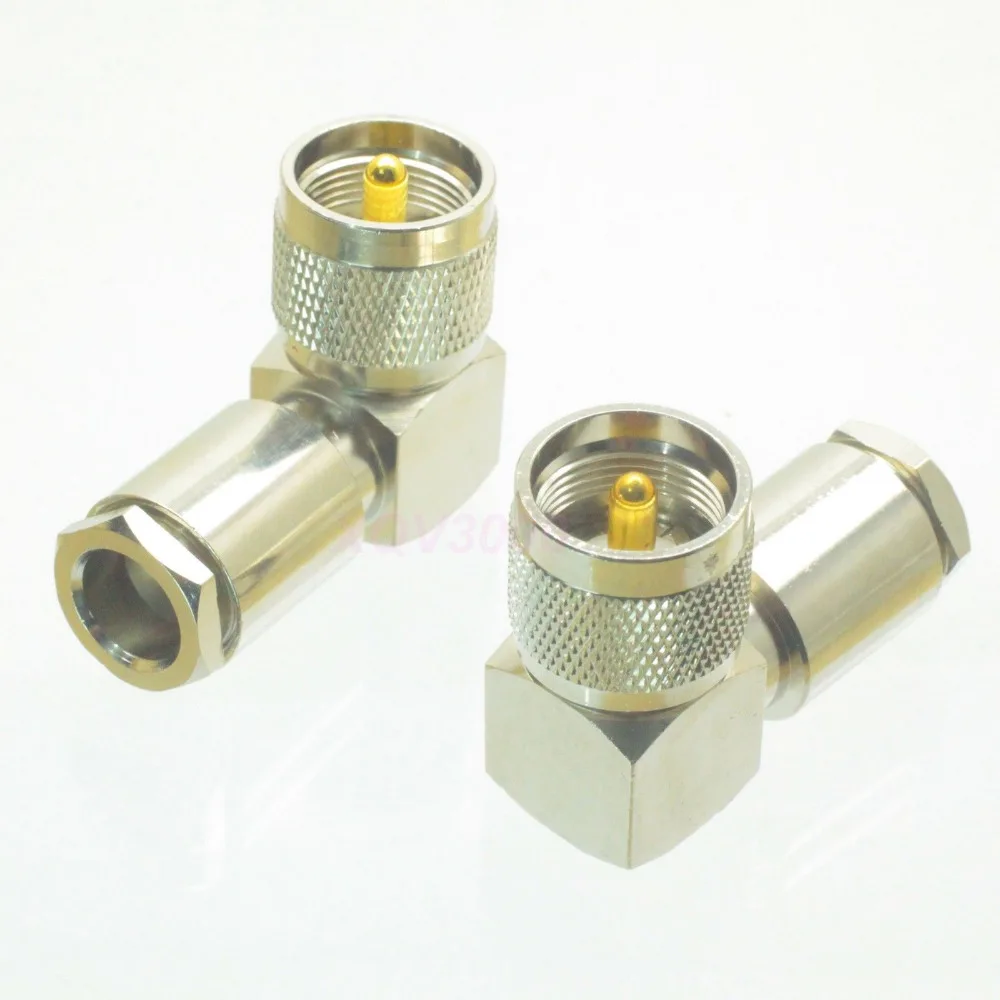 

1pce Connector PL259 UHF male plug pin right angle clamp for RG8 LMR400 RG213 RG165 COAXIAL