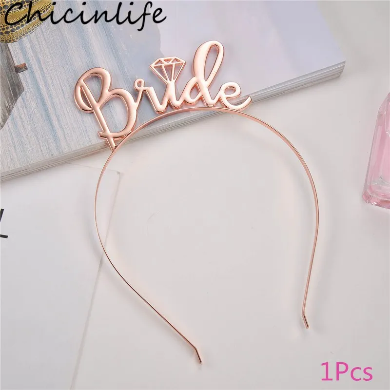 Chicinlife, 1 комплект, девичник с воздушным шаром для невесты, вечерние свадебные аксессуары для помолвки, аксессуары для церемоний, украшения - Цвет: Rosegold