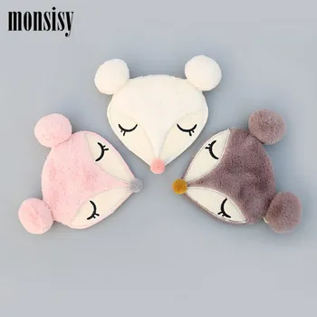 

Monsisy Winter Fox Baby Purse and Handbag Children Shoulder Bag Lolita 3D Animal Fox Kid Messenger Bag Faux Fur Toddler Girl Bag