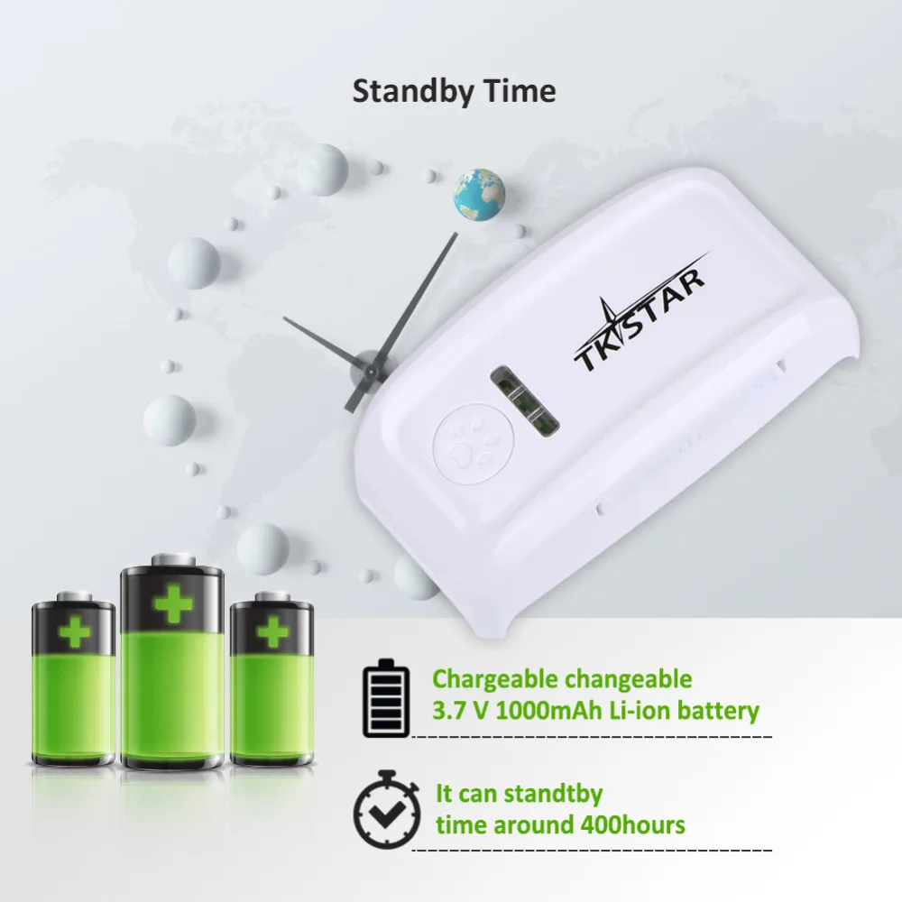 Мини gps трекер для собак TKSTAR продукты домашних животных 400 часов Stanby TK909 локатор