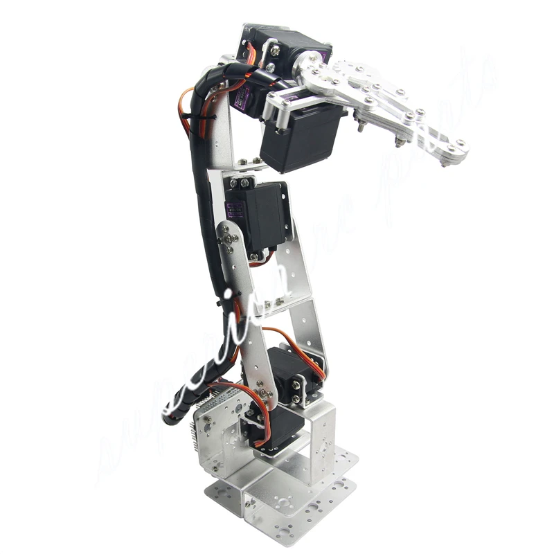 Arduino Robot 6 DOF Aluminium Clamp Claw Mount Kit Mechanical Robotic Arm Servos Metal Servo Horn