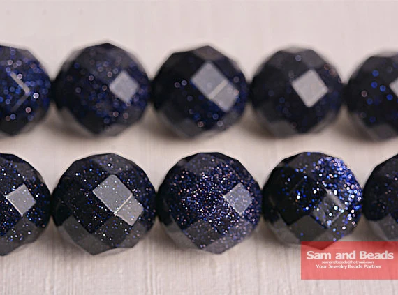 Free Shipping Natural Faceted Blue Sand Stone Round Beads 15.5inch/strand Pick Size 4 6 8 10 12mm FBSB09