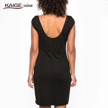 Tropical Floral New Women's Fashion Personality Pure Color Applique Adornment Straight Knee Summer Dress With Short Sleeves 1239