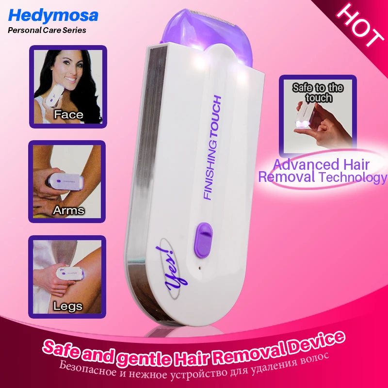 

Hedymosa 2 in 1 Female Trimmer Facial Hair Removal 110-240V Face/Bikini / Whole Body Electric Women Depilation Epilator