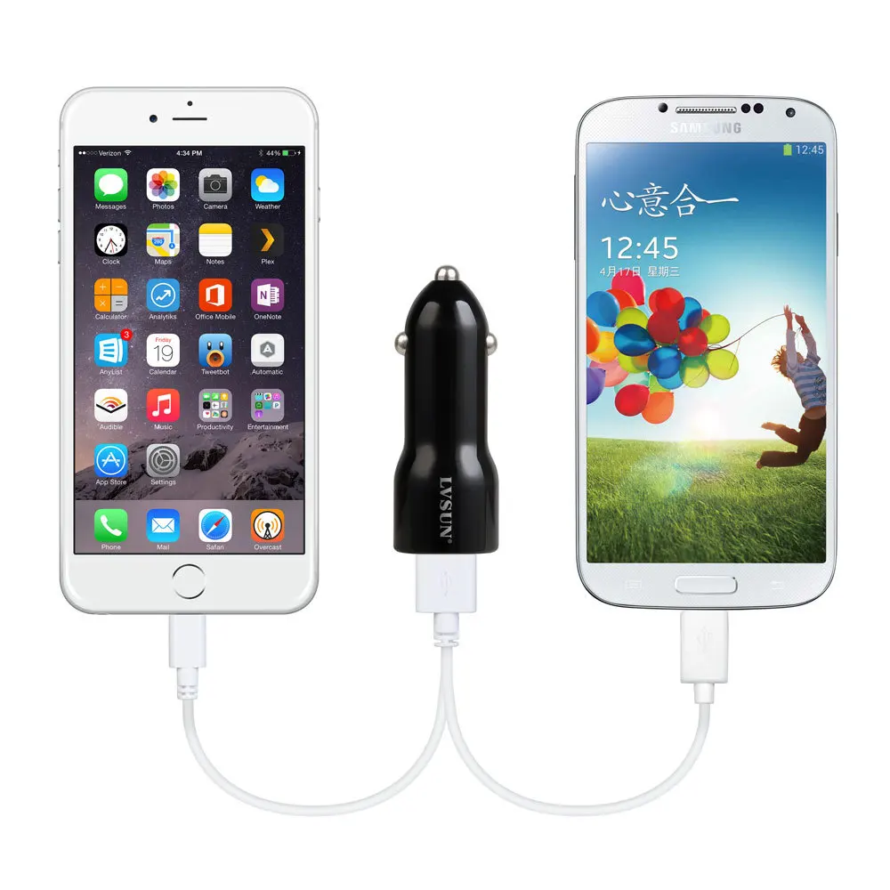 UDOLI Универсальный двойной USB зарядное устройство для автомобиля 2 Порты и разъёмы Mini USB адаптер для автомобильного зарядного устройства для мобильного телефона iPad/iPod/iPhone 4 4S 5 5S samsung обратите внимание на возраст 2, 3, 4, S3