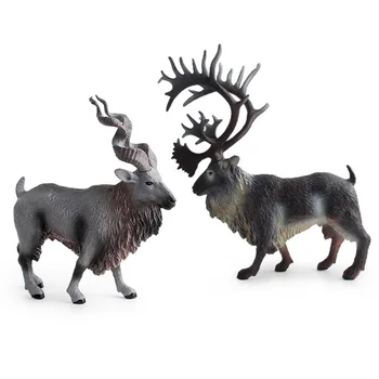 

Simulation Caribou/Markhor Figure Collectible Toys Wild Animal Action Figures Soft Rubber Toys