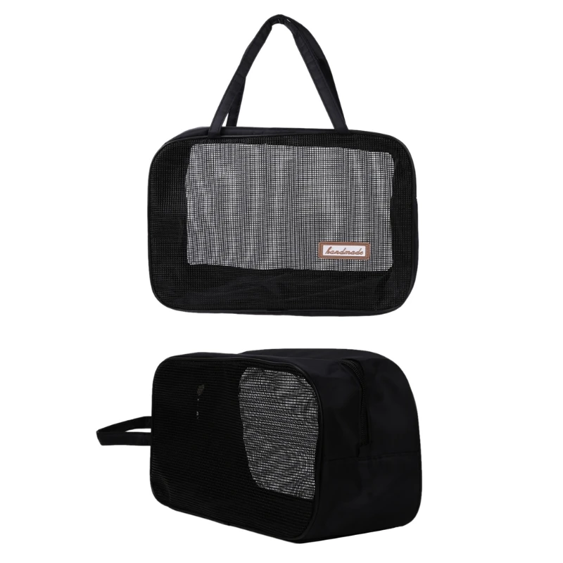 

New Portable Bathing Bag Mesh Shower Toiletry Pouch Travel Makeup Storage Holder