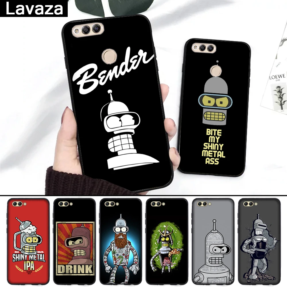 

Lavaza Futurama Bender Best Friends Gift Silicone Case for Huawei Honor 6A 7A 3GB Pro 7X 8 Lite 8X 8C 9 Note 10