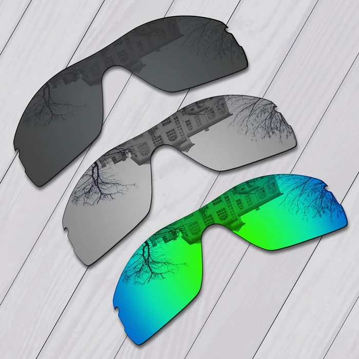 E.O.S поляризованные улучшенные Сменные линзы для солнцезащитных очков с радиолокационным шагом Оукли-несколько вариантов - Цвет линз: Black-Silver-Green