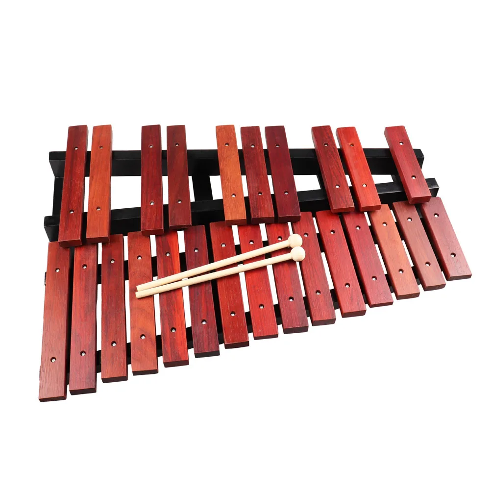 

25 Note Wooden Xylophone Vibraphone Marimba Percussion Keyboard Educational Musical Instrument with Leather Case & Mallet Beater