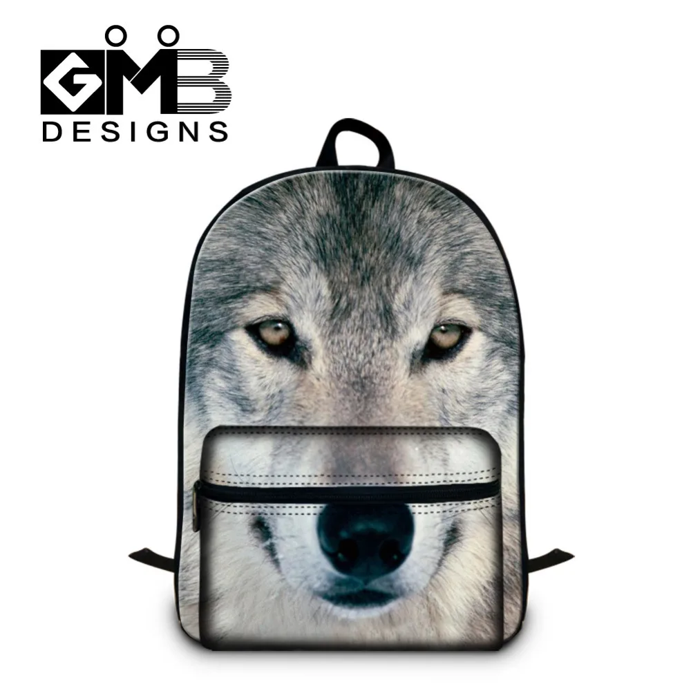 

Dispalang Animal Wolf Print Cotton Laptop Backpacks For Teenagers High Quality College Student School Book Bags Mochila Feminina