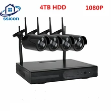 SSICON 4CH Беспроводная ip-камера Wi-Fi NVR комплект 1080 P HD наружная ИК ночного видения 2MP сеть безопасности wifi CCTV система Plug and Play