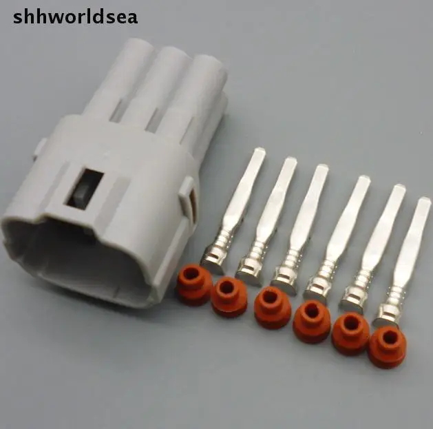 

shhworldsea 10Sets 6187-6561 6pin 2.2MM car waterproof Sensor connector Auto Electrical plug automotive plug for Motorcycle