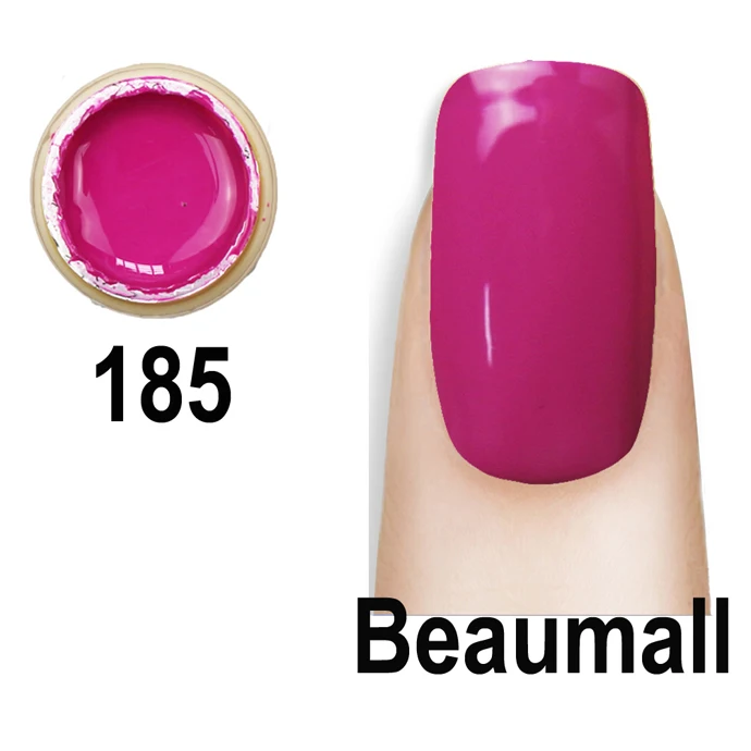 5 мл объем чистый твердый УФ гель цвета для ногтей типсы блестящая Обложка Расширение Маникюр DIY - Цвет: 185