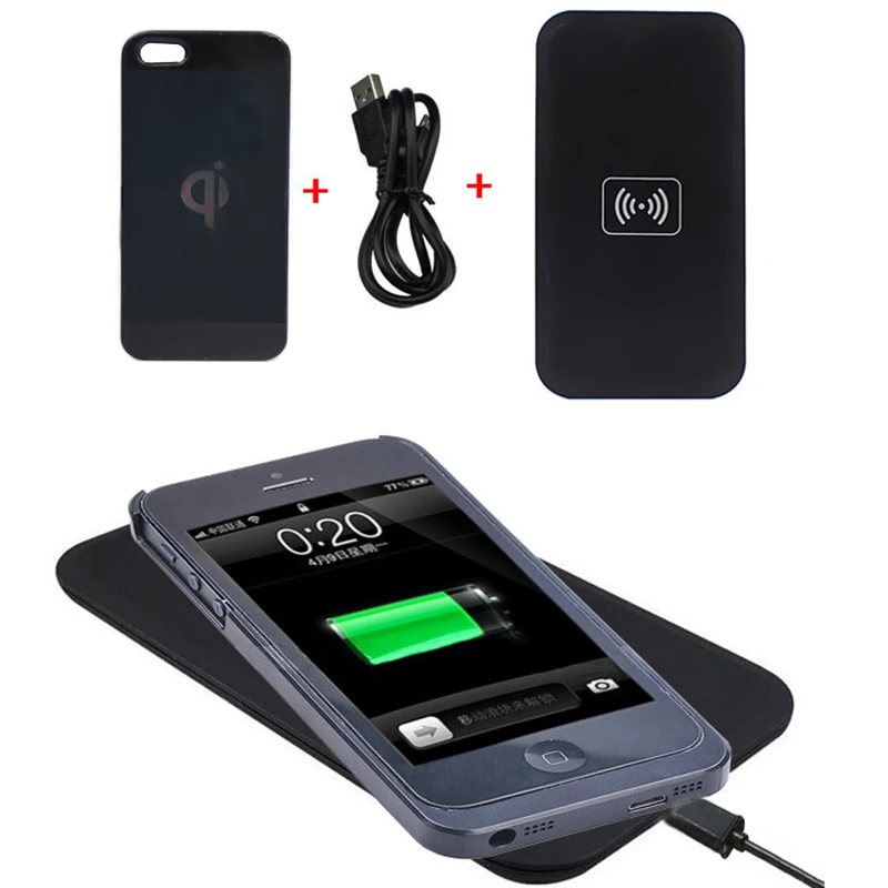 Black Qi Wireless Charger Transmitter Pad Mat Wireless Charging