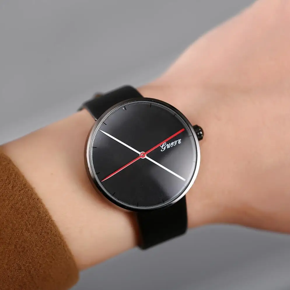 

New Luxury Brand GUOTE Men Elegant Casual Quartz Watch Men Business Leather Watches Relogio Masculino Wristwatch Hot Sale Clock