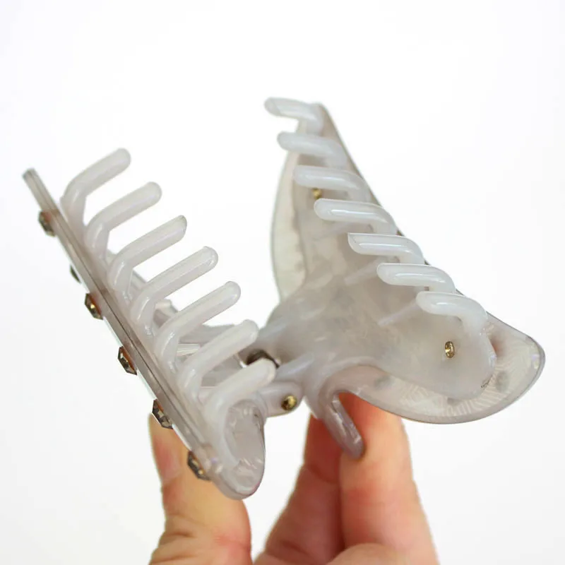 2pcs Classic Cellulose Acetate Hair Claw Accessory Jewelry Ornament Clip for Women Girls Fine Braids Christmas Business Travel