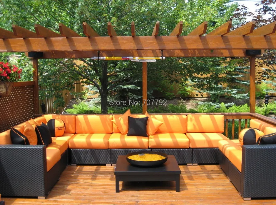 

Garden Furniture Rattan Sectional Corner 9 Seater Sofa Set