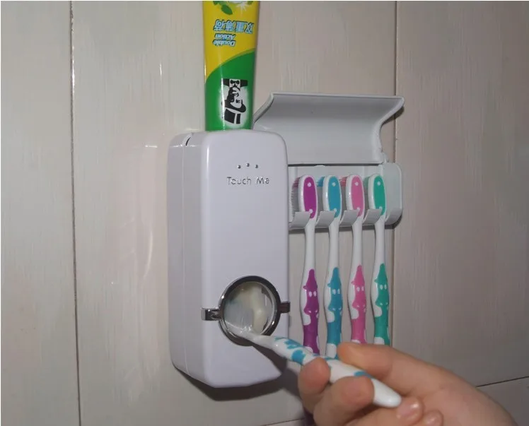 BAISPO Автоматический Диспенсер зубной пасты, для зубной щетки держатель комплект настенное крепление подставка Зубная щётка комплекты домашней одежды Ванная комната продукты