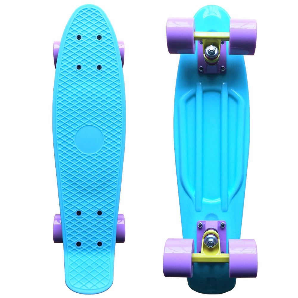 Pastel 22" Skateboard Mini Cruiser Retro Penny Skate Board Complete Plastic Longboard Ready to Ride Boy Girl Skateboard