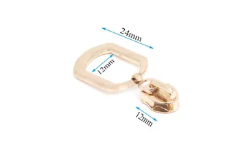 

5# Fashioned luggage key locking zipper slider for handbag, special shape Metal Slider Pull Sewing Repair Replace Zipper Puller