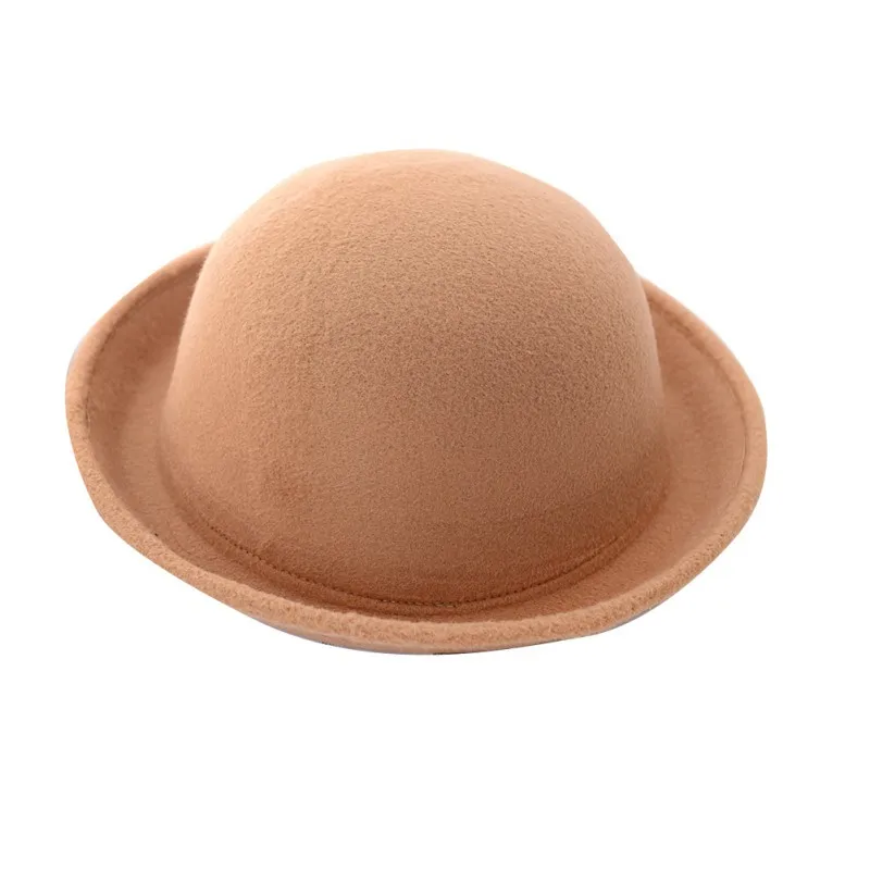 Для женщин и мужчин Топ шляпа Ролл Брим Дерби Федора купол кепки шикарный винтажный котелок