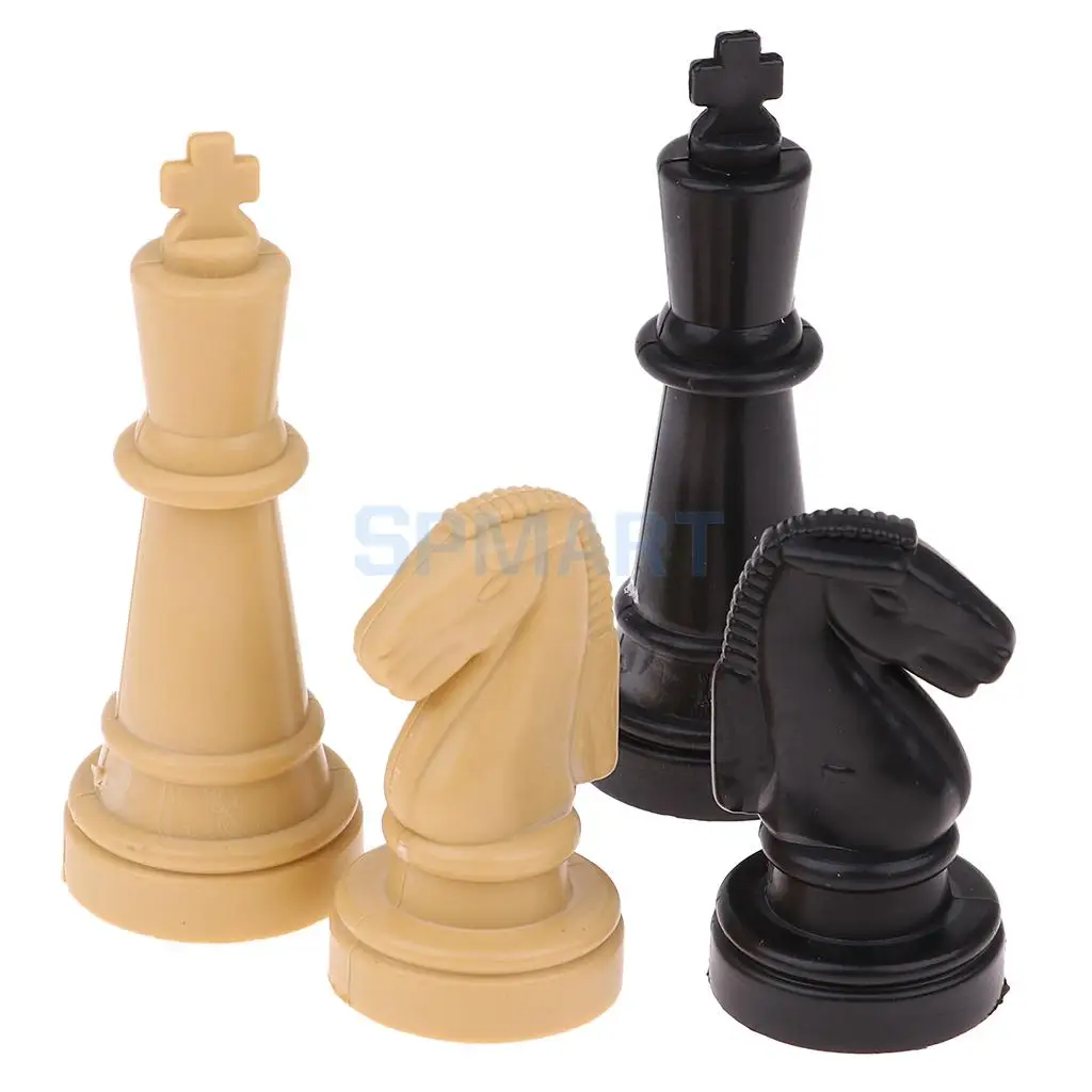 32Pcs/Lot 2'' Plastic Chess Pieces Only Board Game Checker Pawns Accessories Kids Children Adult Party Toys
