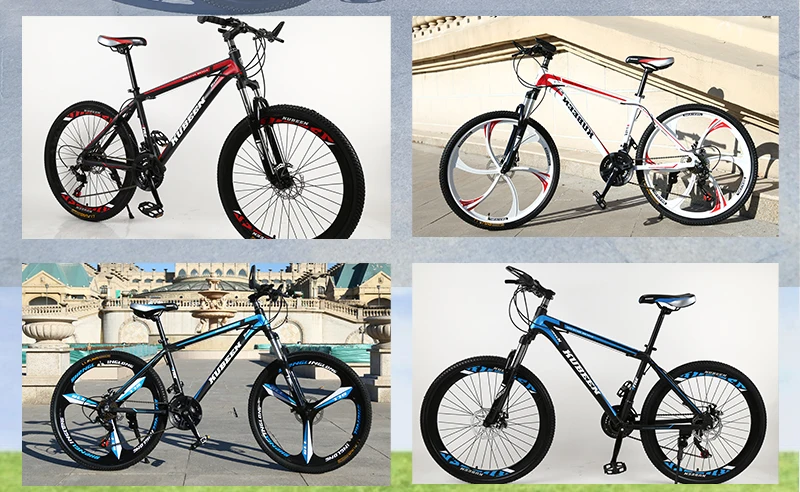 Clearance High quality 26 inch bike steel 21 speed aluminum frame mountain bike skateboard pedal oil spring shock absorber double disc bra 18