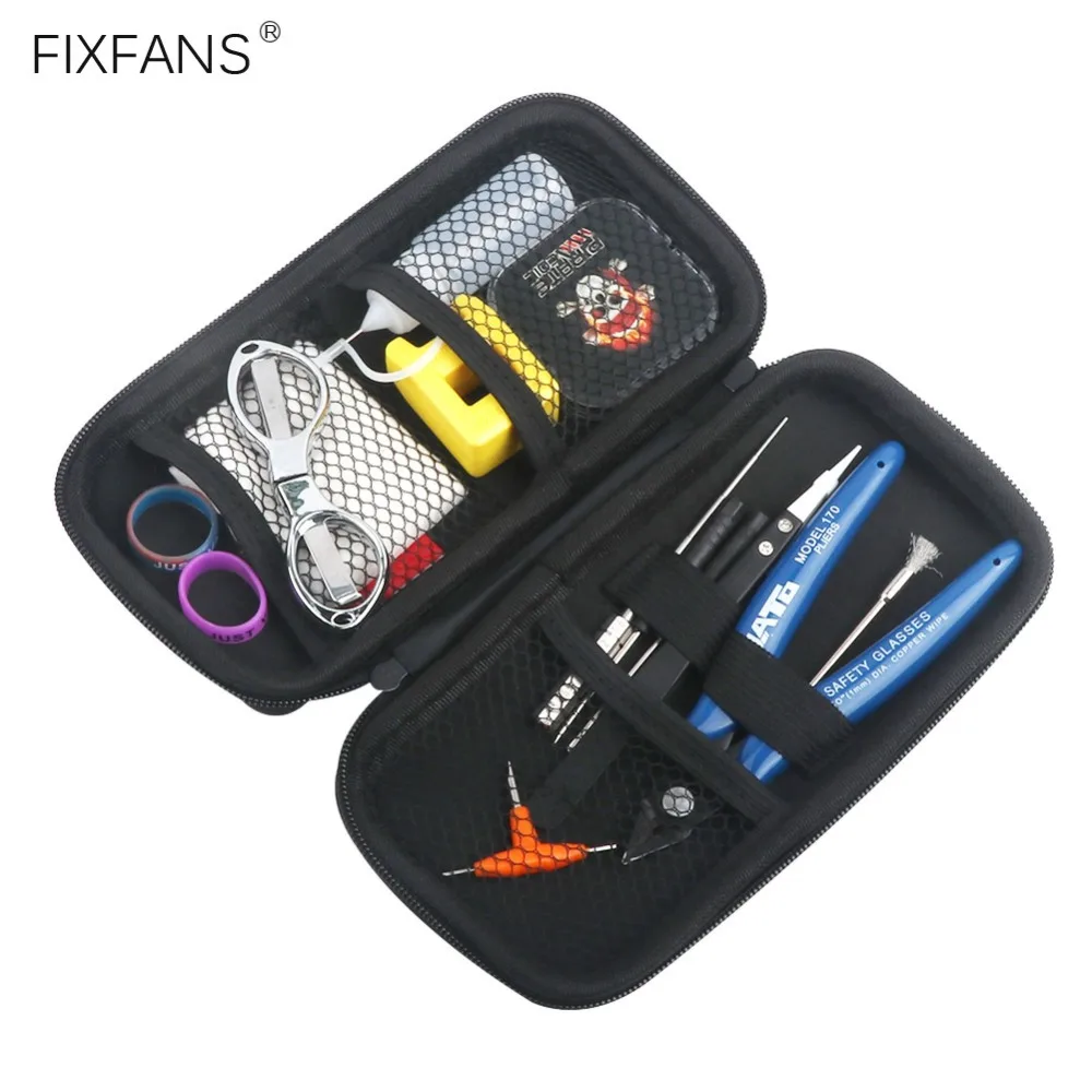 Vape-DIY-Tool-Kit-Bag-Tweezers-Pliers-Wire-Coil-Jig-Winding-Organic-Cotton-Screwdriver-Set-for-Electronic-Cigarette-Accessories