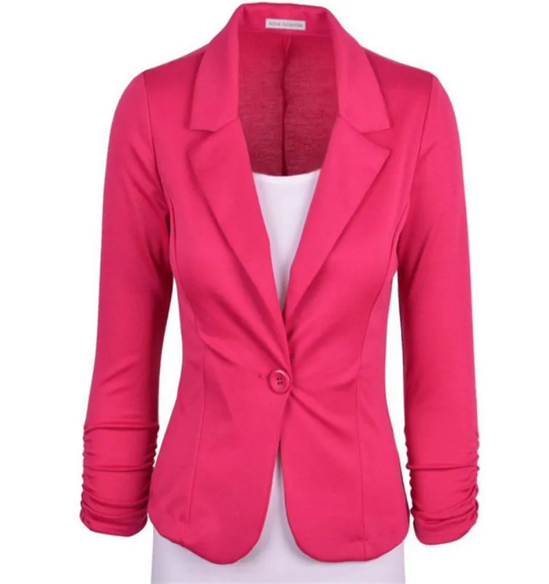 

19-colour S-XXL One-button Fashionable and Self-cultivating Suit Jacket British Office Commuting Temperament Small Suit Jacket S