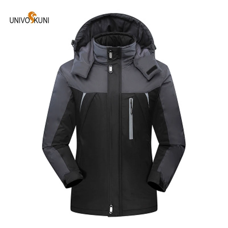 

UNIVOS KUNI Autumn and winter plus velvet thick warm coat outdoor work clothes and jacket Size M-5XL WYR99