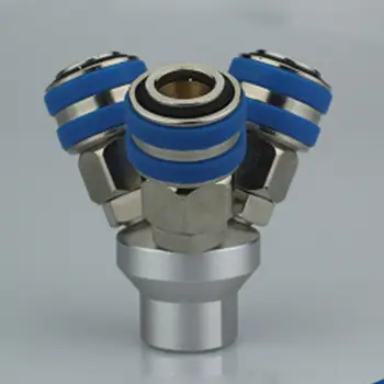 

1/4" BSP Female x 3 Way Pneumatic Fitting Quick Release Connector Socket