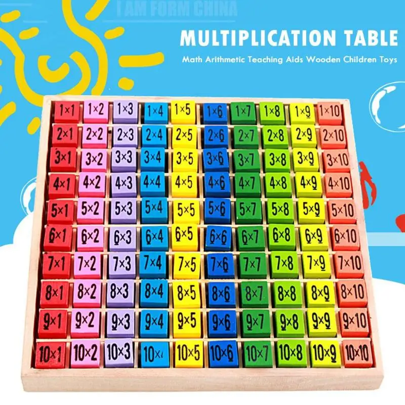 

99 Multiplication Table Math Arithmetic Teaching Aids Wooden Children Toys