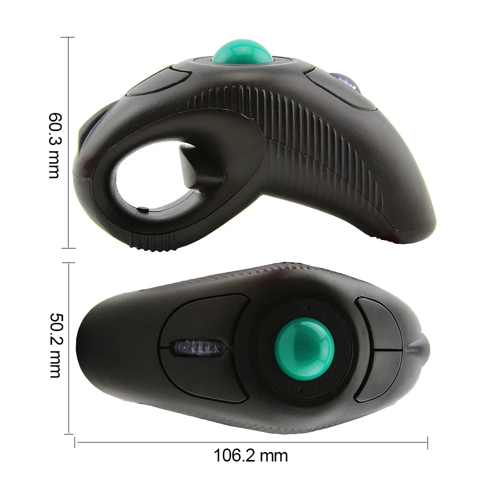 2 4 ГГц Беспроводной Мышь Trackball лазера ручной компьютерной мыши 1000 Точек на дюйм