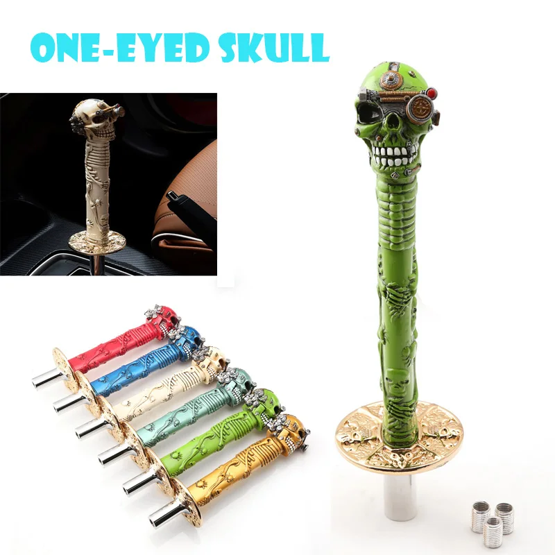 

Resin one-eyed skull head automobile transmission lever knob automatic manual shift lever head shift knob automobilemodification