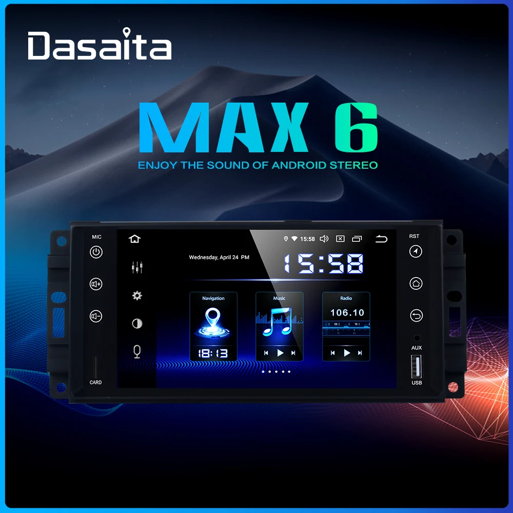 Cheap Dasaita 7" Android 9.0 Car GPS Stereo Radio for Jeep Wrangler Chrysler Dodge Commander Compass Patriot Grand Cherokee Liberty 0