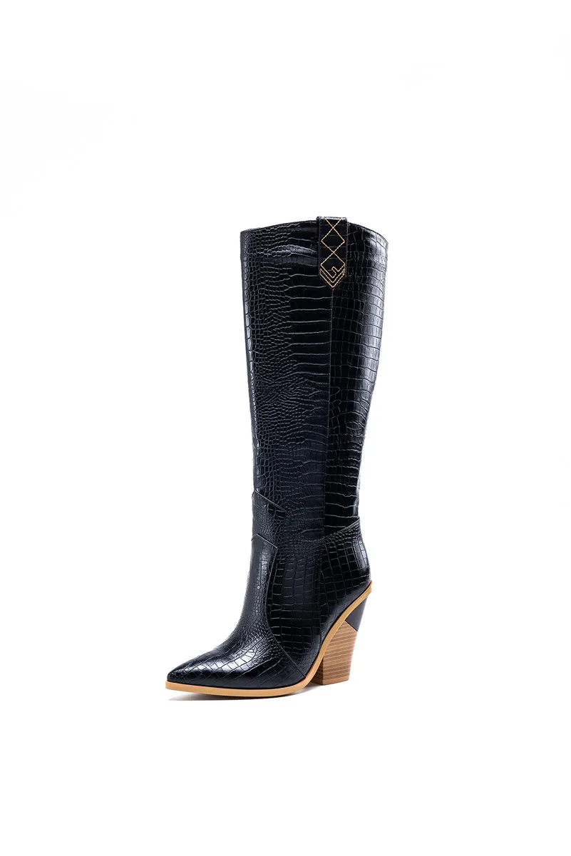 FEDONAS/женские сапоги до колена; качественная обувь для ночного клуба в европейском стиле; женские пикантные теплые сапоги с острым носком; сезон осень-зима