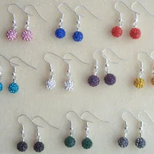 DHL EMS+ Gift.10mm 10 смешанных Цвет каждый 100 пары модных носков Кольцо Серьги гвоздики ювелирные изделия. Шамбалла