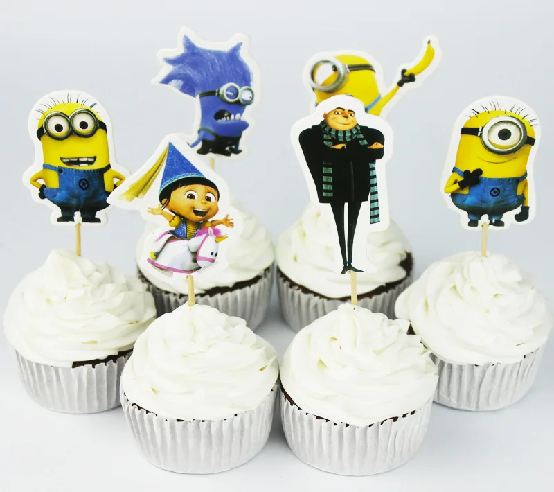 Minions Cake and cupcake Toppers Personalised Birthdays Grue Despicable Me 