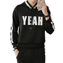 Повседневный Белый и черный костюм, мужской теплый спортивный костюм с капюшоном, поло, мужские спортивные костюмы, набор, пэчворк, с буквенным принтом, большая одежда для пары, 3XL