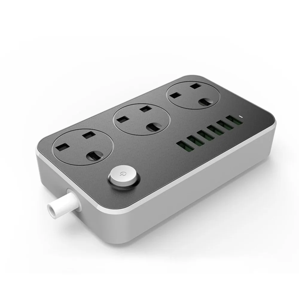3 гнезда питания 6 usb порт для зарядки настольные розетки Быстрая зарядка умная