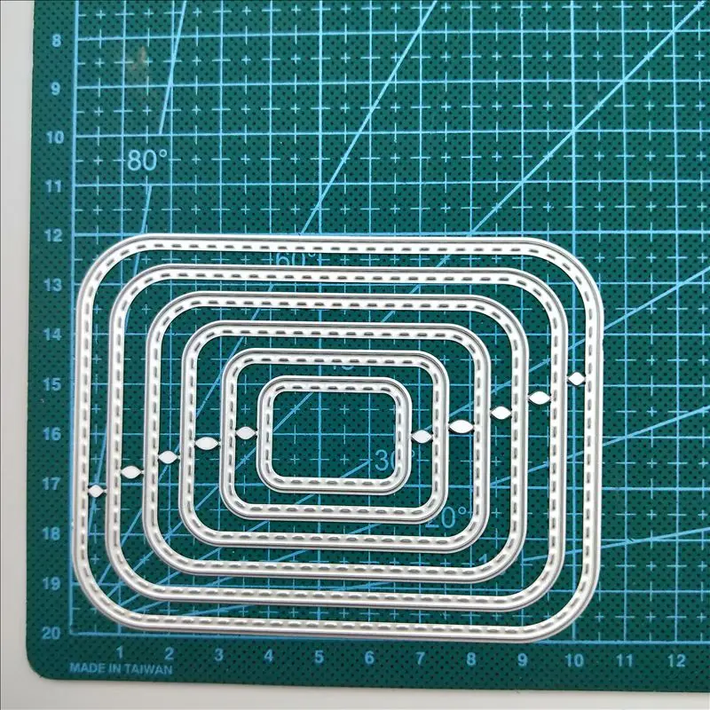 Кривые рамки квадратные открытки для скрапбукинга штампы металлические поделки многослойные металлические режущие штампы поздравительные открытки ручной работы - Цвет: 24