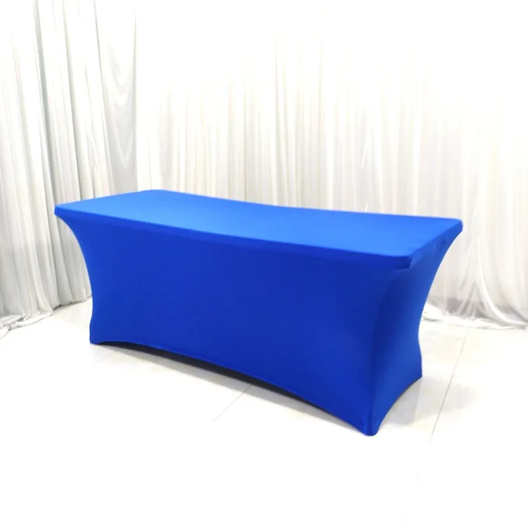 5 шт./партия прямоугольная растягивающаяся скатерть-спандекс покрывала для кровати плотная Крышка для стола поставщики скатерти для дома свадьбы - Цвет: Royal Blue