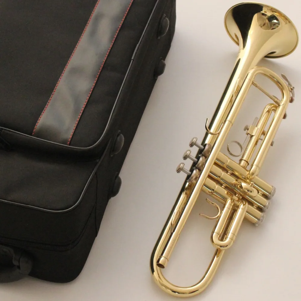 

Japan Bb Trumpet 4335Gll Gold Lacquer Music Instruments Profesional Trumpets Intermediate Student Case Mouthpiece Accessories