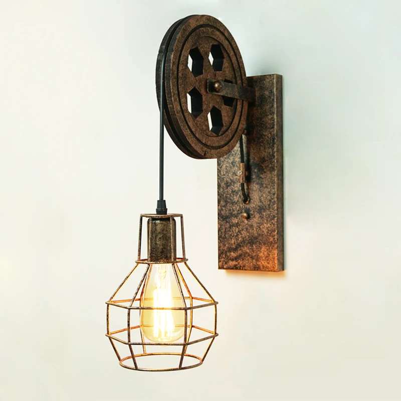 Koop CE Loft retro lamp creatieve tillen katrol wandlamp eetkamer restaurant gangpad gang pub cafe wandlamp beha muur blaker
