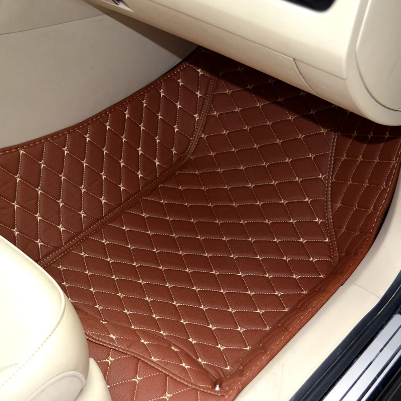 Buy anti slipped brand fashion PU leather 5d customized car floor mats for all