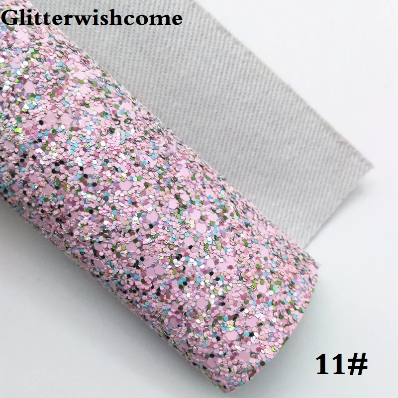 Glitterwishcome 21X29 см A4 Размеры синтетическая кожа, ультра с эффектом блестящей кожи, блеск, FauxLeather виниловые обои для банты, GM068A