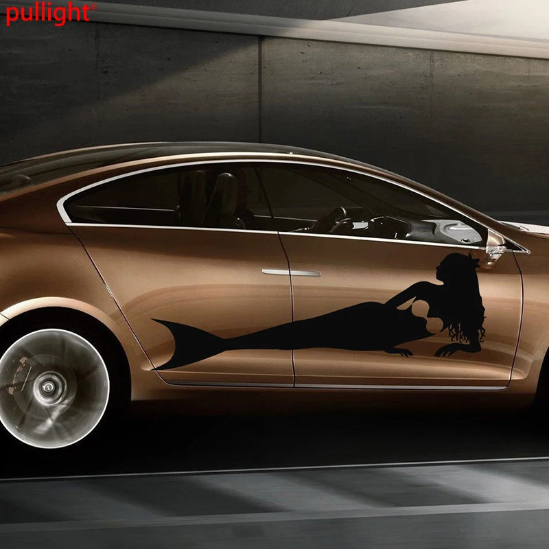 1PCS Car Side Decor Vinyl Graphics Decals Stickers Laying Mermaid Sea ...